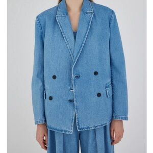 Moussy Light Blue Denim Suit Jacket